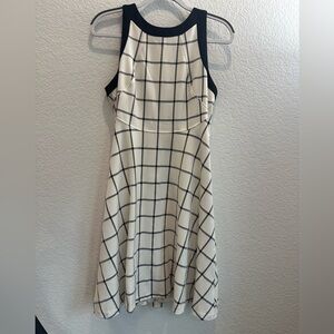 Ivanka Trump Black and White High Low A-Line Dress